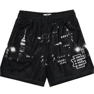 Black Graphic Men's Shorts